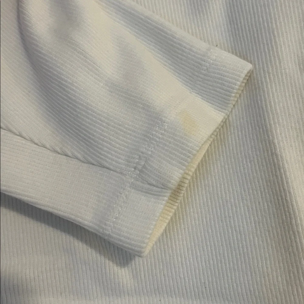 Talbots White Ribbed Mock Neck Top - Picture 3 of 5